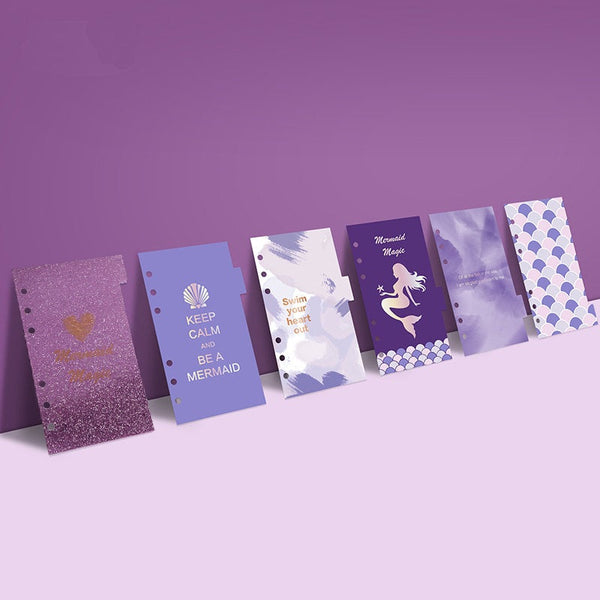 A6 Planner Laminated Divider (Set of 6)