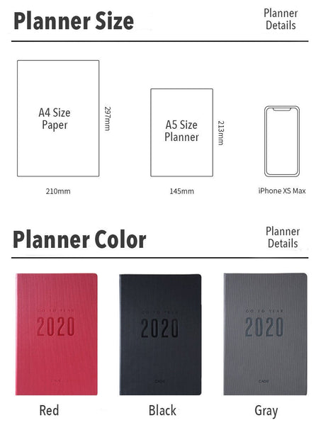 A5 Year 2020 Weekly Planner (256 Pages)
