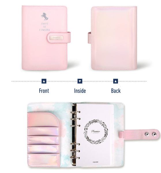 A6 Premium Leather Binder Planner with Refillable Inserts