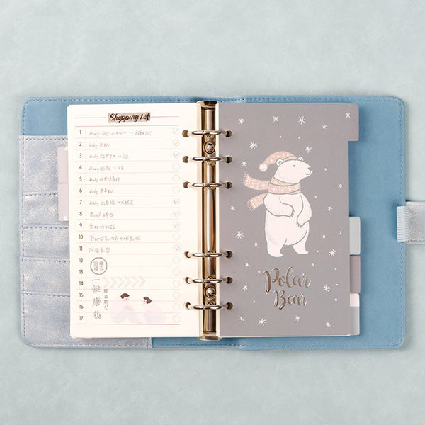 A6 Premium Leather Binder Planner with Refillable Inserts