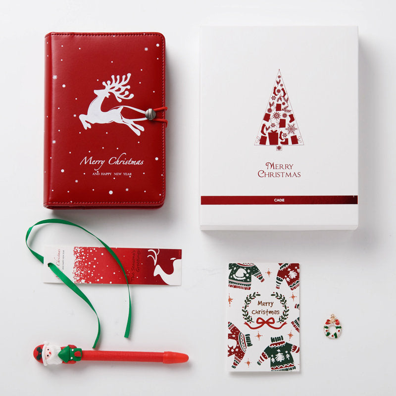 A6 Christmas Leather Binder Planner Gift Set Bujo & Marks A6 Christmas Leather Binder Planner Gift Set Bujo & Marks