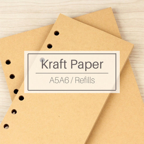 A5/A6 Kraft Binder Planner Refills (40 Sheets)