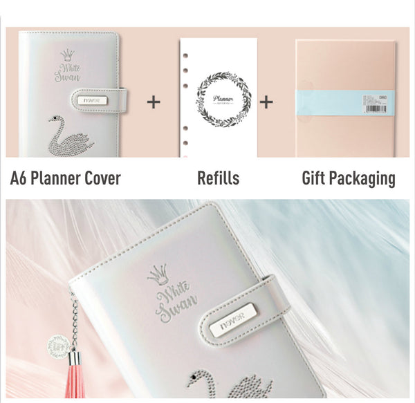 A6 Premium Leather Binder Planner with Refillable Inserts
