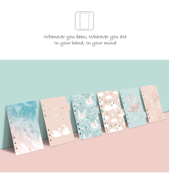 A6 Planner Laminated Divider (Set of 6)