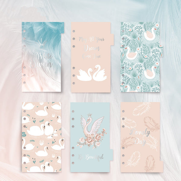 A6 Planner Laminated Divider (Set of 6)