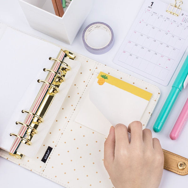 A6 Large-Ring (30mm) Leather Binder Planner with  Refillable Inserts