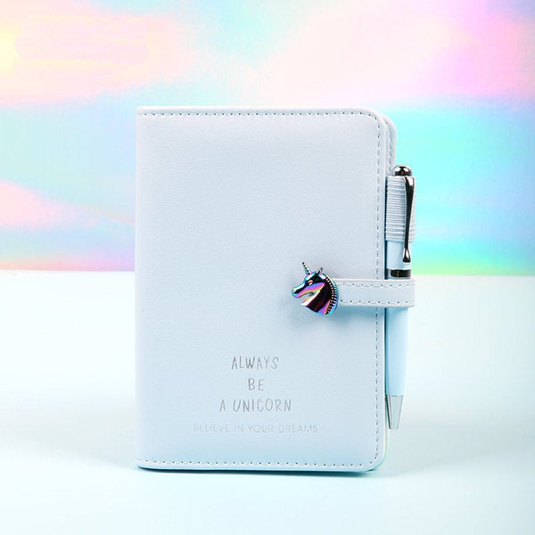 Cute Unicorn Leather Passport Cover Gift Set