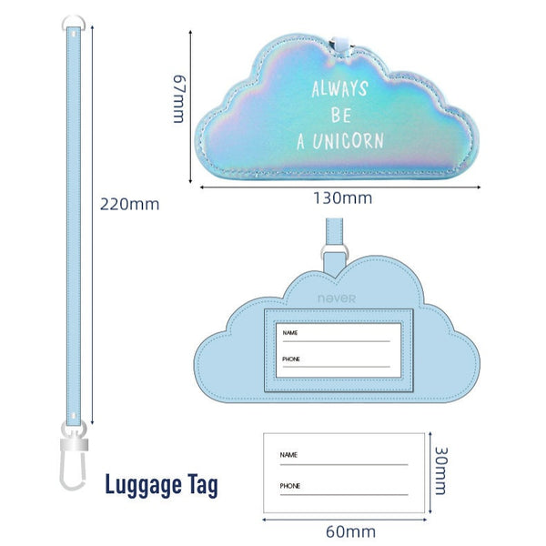 Unicorn Leather Passport Gift Set with Gel Pen, Luggage Tag and KeyChain