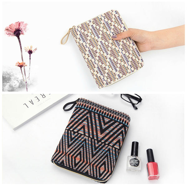 A6 Zippered Cotton Planner with Refillable Notebook