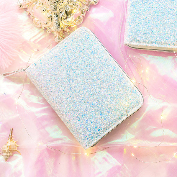 A6 Zippered Glitter Planner and Refillable Notebook