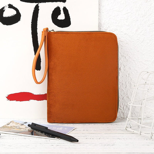 A6 Zippered Planner with Refillable Notebook (Green/Orange)
