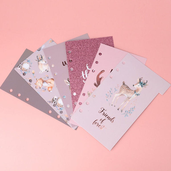 Set of 6 Planner Laminated Divider / Index / Dashboard for Filofax, Kikki.k, Kate Spade, LV, Lovedoki, Dokibook - A6 Size