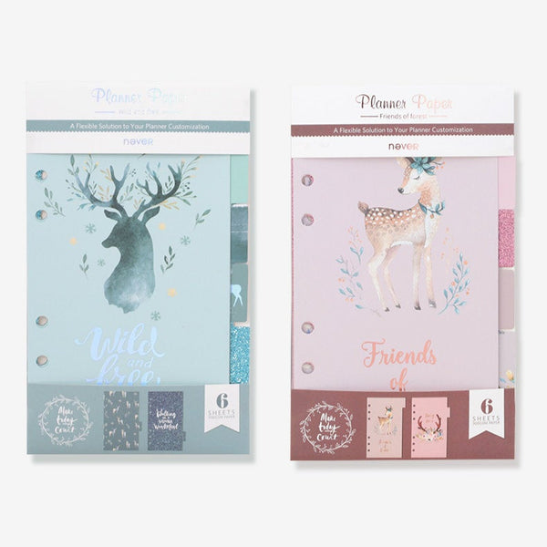 Set of 6 Planner Laminated Divider / Index / Dashboard for Filofax, Kikki.k, Kate Spade, LV, Lovedoki, Dokibook - A6 Size
