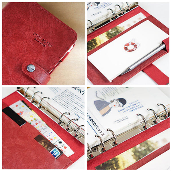 A5/A6/A7 Premium Leather Binder Planner with Refillable Inserts