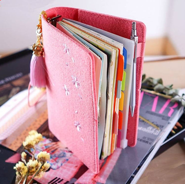 A5/A6 Binder Planner with Felt Cover and Refills