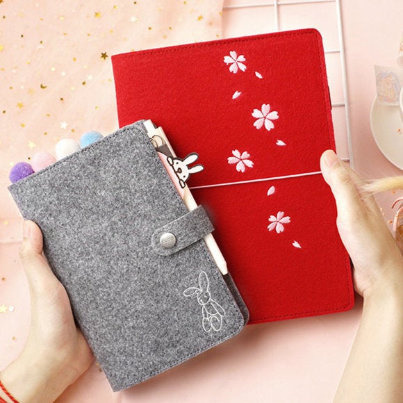A5/A6 Binder Planner with Felt Cover and Refills