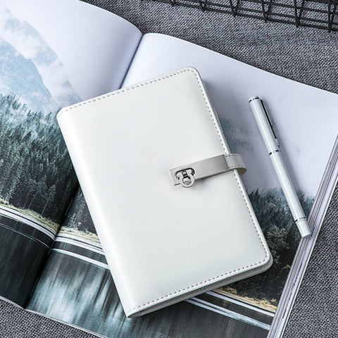 A6 Business Binder Planner with Refillable Inserts (Black/White)