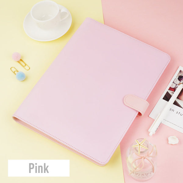 B5 Large Leather Binder Planner with Refillable Inserts