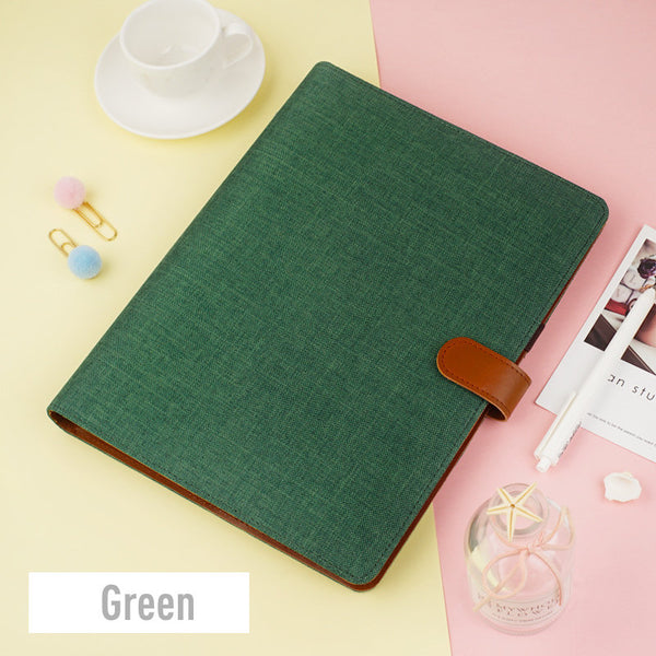 B5 Large Linen Binder Planner with Refillable Inserts