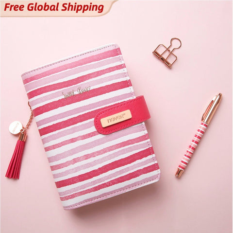 A6 Premium Leather Binder Planner with Refillable Inserts