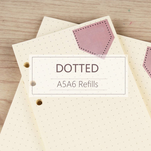 A5/A6 Dotted Binder Planner Refills (40 Sheets)