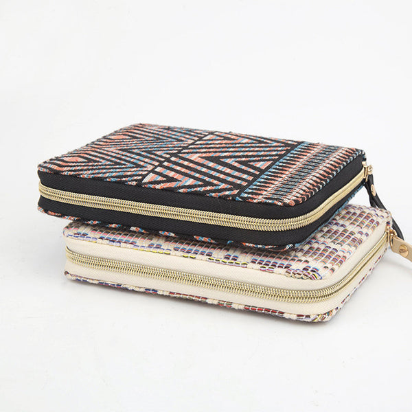 A6 Zippered Cotton Planner with Refillable Notebook