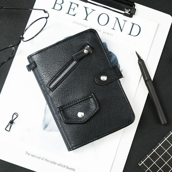 A6 Hobo-Style Personal Planner with Vintage Leather and Refillable Notebook