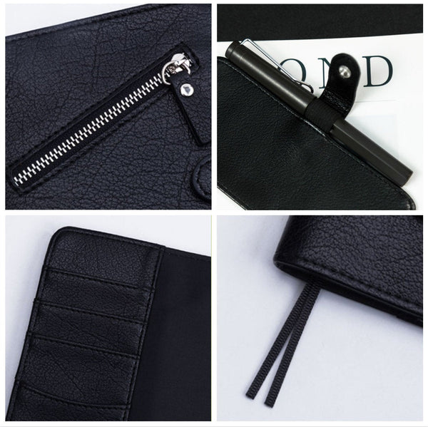 A6 Hobo-Style Personal Planner with Vintage Leather and Refillable Notebook