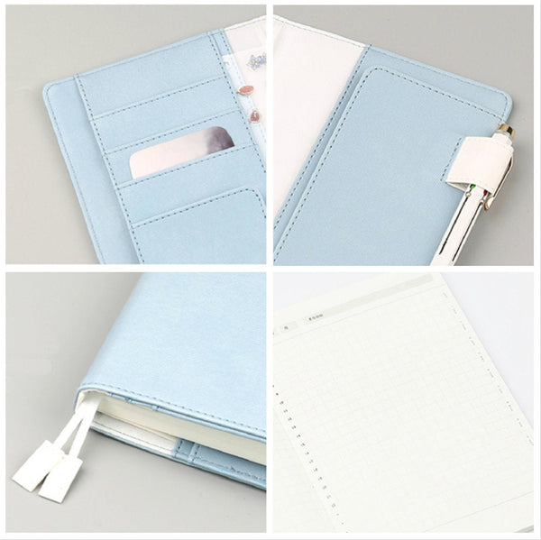 A5/A6 Hobo-Style Leather Planner with Refillable Notebook