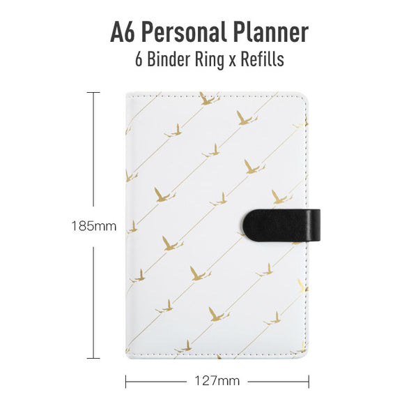 A6 Minimal Leather Planner with Refillable Inserts