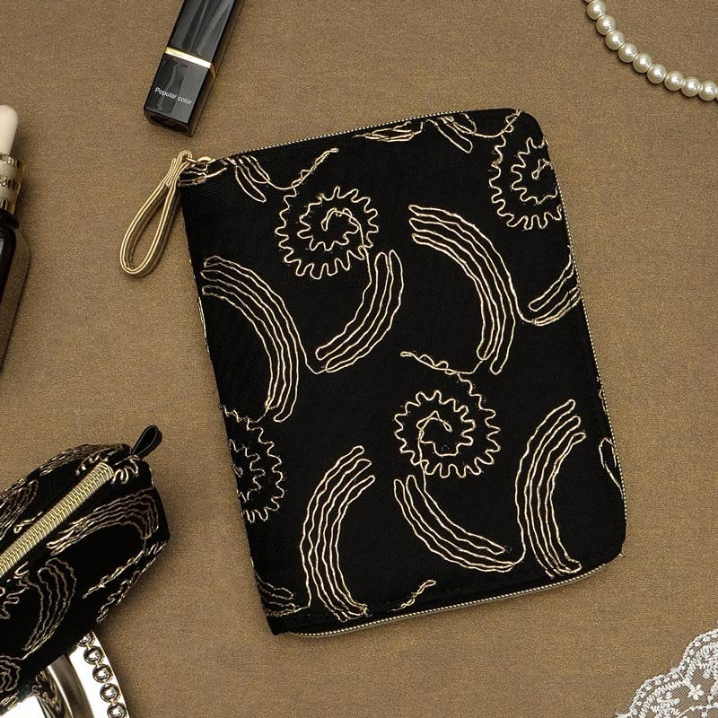 A6 Zippered Lace Planner with Refillable Notebook