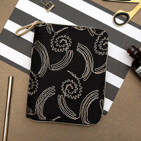 A6 Zippered Lace Planner with Refillable Notebook
