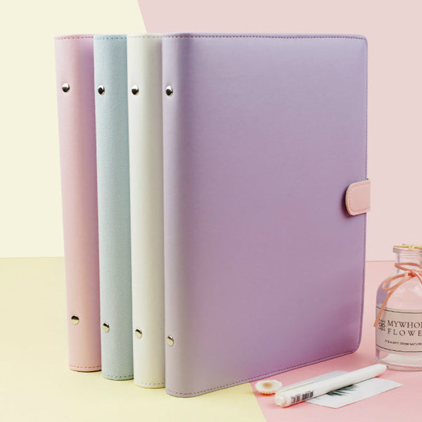 B5 Large Leather Binder Planner with Refillable Inserts