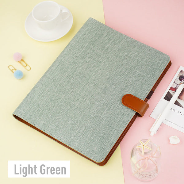 B5 Large Linen Binder Planner with Refillable Inserts