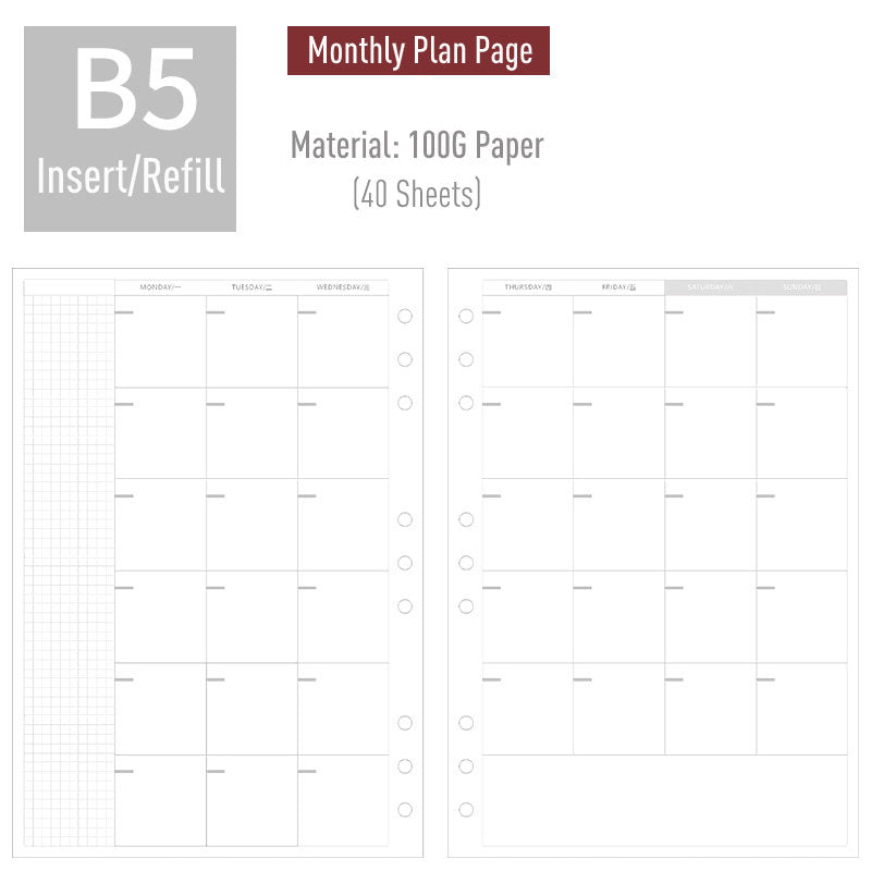 b5-planner-refills-40-sheets-grid-dotted-weekly-monthly-page-bujo-marks